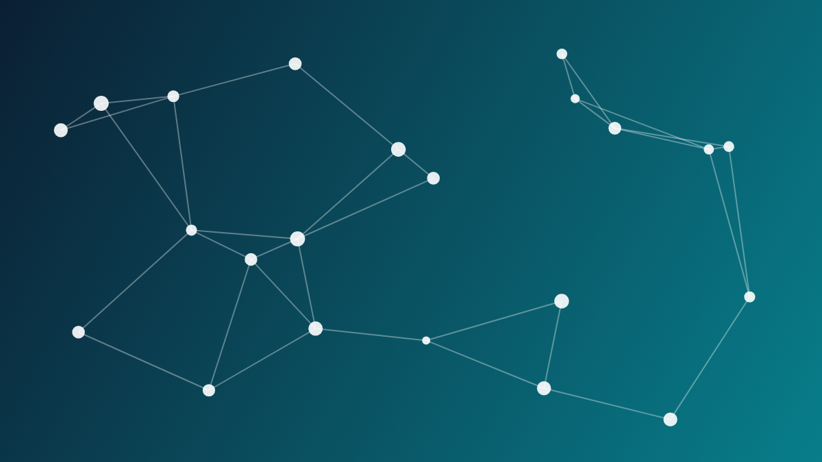 Synthetic TEST image: abstract network of connected data nodes